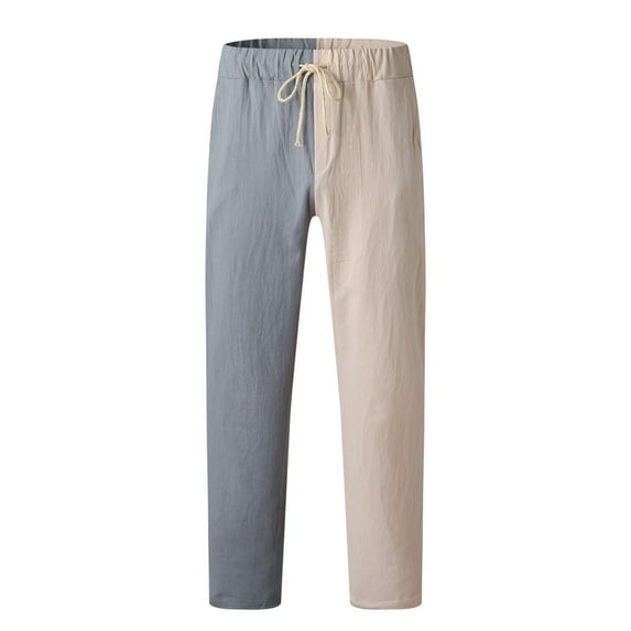Vedolay Pants For Men Pants for Men Fashion Men's Sport Color Bandage Casual Loose Sweatpants Drawstring Pant,Khaki 3XL