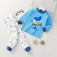 thumbnail image 1 of Vedolay Pants Outfits for Boys Boy Pants Sets Long Sleeve Top & Pants Sets 2 Piece Pullover Outfits,Sky Blue 6-12 Months, 1 of 3