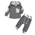 thumbnail image 1 of Vedolay Pants Outfits for Boys Clothes Set Children for Boys Long Sleeve Cartoon Prints Top Pants Child Outfits,Gray 80, 1 of 5