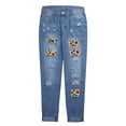 thumbnail image 1 of Vedolay Pants Women Casual Summer Mid Rise Distressed Jeans with Pockets C,XL, 1 of 4
