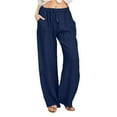 thumbnail image 1 of Vedolay Pants Women Women's Casual High Waist Wide-Leg Pants Loose Drawstring Quick Dry Leisure Sweatpants,Gray XL, 1 of 5