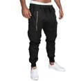 thumbnail image 1 of Vedolay Pants for Men 2023 Linen Pants Drawstring Trousers Black,M, 1 of 5