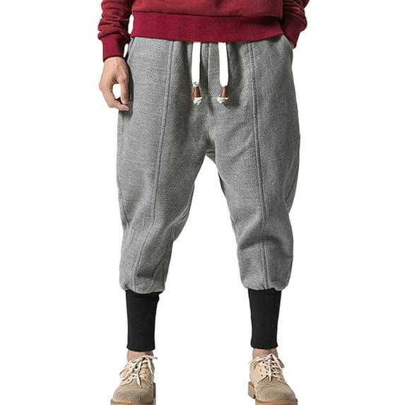 Vedolay Pants for Men Fashion Simple Solid Color Casual Pants Grey,5XL