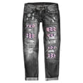 thumbnail image 1 of Vedolay Pants for Women High Waisted Denim Pants Casual Summer Frayed Hem Jeans Black,2XL, 1 of 4