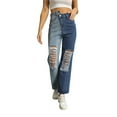 thumbnail image 1 of Vedolay Pants for Women Stretch Casual Denim Skinny Pants Lady High Waist Trousers Blue,L, 1 of 5