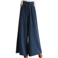 thumbnail image 1 of Vedolay Pants&nbsp;For&nbsp;Women&nbsp;Trendy Women Stretchy Wide Leg Pants High Waisted Casual Loose Elastic Leisure Trousers,Red XXL, 1 of 3