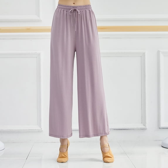 Vedolay Pants For Women Work Casual Womens Leisure Workout Trousers Stretch Waist Fitness Sweatpants,Purple S
