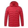 thumbnail image 1 of Vedolay Parka Jacket Men Fashion Plus Size Cold Weather Outwear Thicken Jackets Red,XL, 1 of 5
