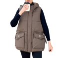 thumbnail image 1 of Vedolay Parka Jacket Women Boho Long Sleeve Oversized Open Front Coat 2023 Coffee,2XL, 1 of 5