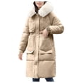 thumbnail image 1 of Vedolay Parka Jacket Women Padded Puffer Jacket Coat With Hood 2023 Khaki,M, 1 of 5