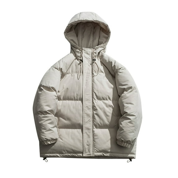 Vedolay Parka Jackets Coat for Men Slim Coat Trench Jacket Long Parka Overcoat Outwear Khaki,M