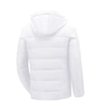 thumbnail image 1 of Vedolay Parka Jackets Coat for Men Waterproof Hooded Warm Coats Parkas Outwear Jackets White,M, 1 of 4