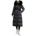 thumbnail image 1 of Vedolay Parka Jackets Coat for Women Casual Button Work Fall Coat Jacket Coat Black,XL, 1 of 2