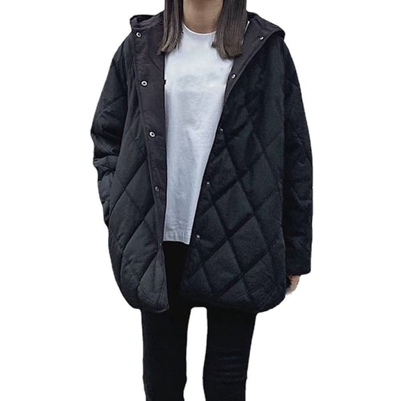 Vedolay Parka Jackets Coat for Women Casual Knit Cardigan Coats Of Female Black,One Size