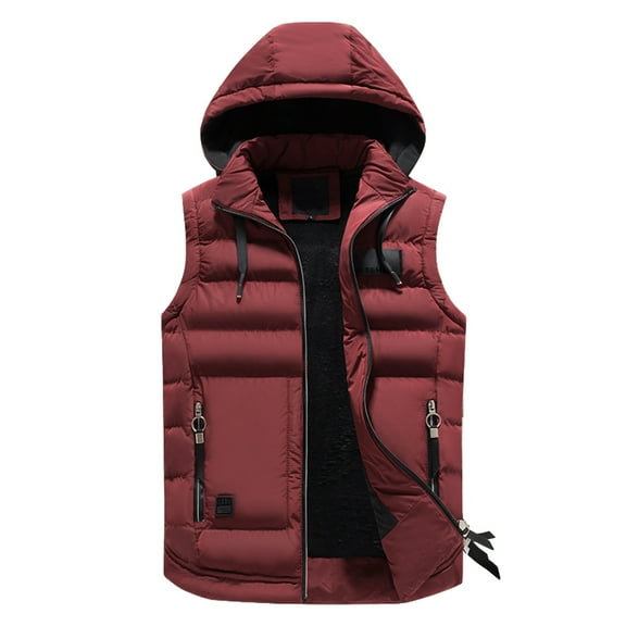 Vedolay Parkas for Men Stretch Casual Winter Jacket Winter Parka for Men Red,2XL