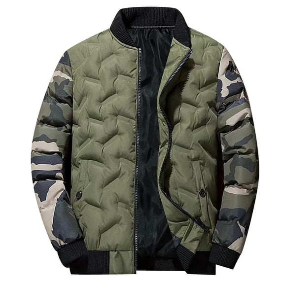 Vedolay Parkas for Men Winter Thicken Coat Jacket Overcoat Zipper Outerwear Green,3XL