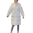 thumbnail image 1 of Vedolay Parkas for Women Long Sleeve Crochet Knit Shrug Open Front Button Up Tops 2023 White,2XL, 1 of 5