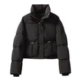 thumbnail image 1 of Vedolay Parkas for Women Slim Coat Trench Jacket Long Parka Overcoat Outwear Black,L, 1 of 3