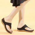 thumbnail image 1 of Vedolay Platform Sandal Sandals for Women Walking Slippers with Arch Support Anti-Slip Casual Comfortable Wedge Sandals,Black 6.5, 1 of 5