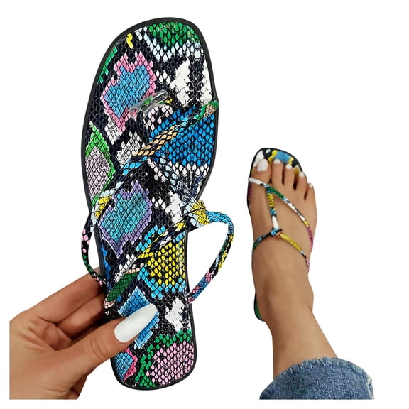 Vedolay Platform Sandal Women's Strappy Flat Sandals Buckle Strap Summer Beach Shoes,Green 8.5