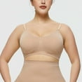 thumbnail image 1 of Vedolay Plus Size Lingerie Pure Comfort Bralette with Smoothing Fit, Wireless Bra, No-Roll Lightweight T-Shirt Bra for Everyday Wear,Beige S, 1 of 5
