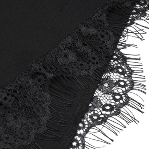 Vedolay Plus Size Summer Dresses Women's 2023 Spring Satin Dress Long Sleeve Tie Waist Elegant Party Mini Dresses,Black L