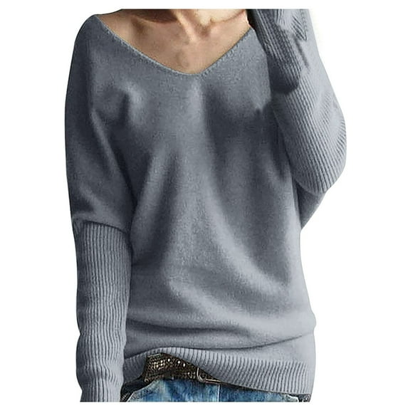 Vedolay Plus Size Sweatshirts for Women Fashion Ladies Autumn Winter Stylish Oversized T-Shirt Womens Fashion Grey,2XL