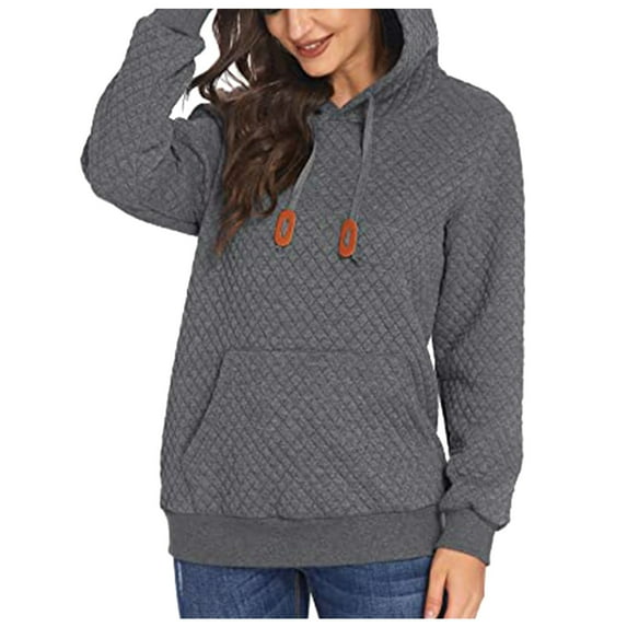Vedolay Plus Size Sweatshirts for Women Fashion Letter Print Tees Sweatshirt Long Sleeve Pullover Clothes for Women Grey,L