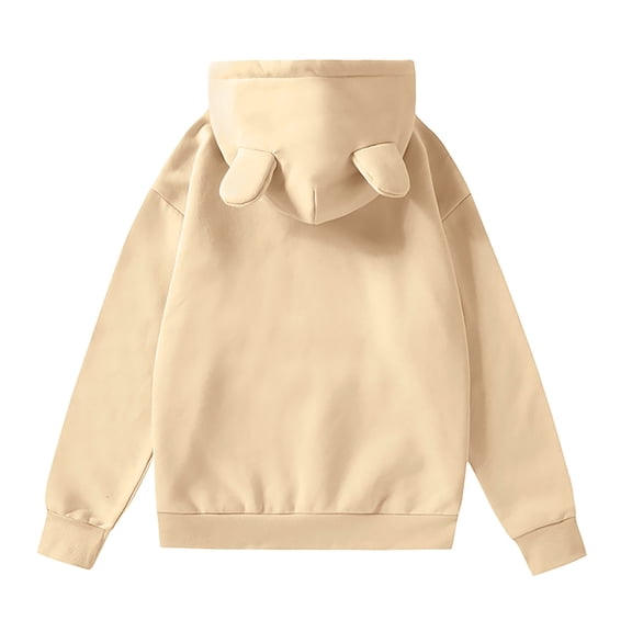 Vedolay Plus Size Tops Hoodies for Women 2023 Casual Hoodies Long Sleeve Solid Lightweight Pullover Tops Loose Sweatshirt,Khaki S