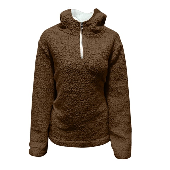 Vedolay Plus Size Tops Hoodies for Women 2023 Casual Long Sleeve Pullover Loose Lightweight Fall Clothes,Coffee S