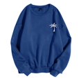 thumbnail image 1 of Vedolay Plus Size Tops Women's Long Sleeve Crop Hoodies Loose Pullover Hooded Sweatshirts,Dark Blue XXL, 1 of 5