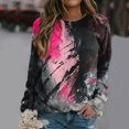 thumbnail image 1 of Vedolay Plus Size Tops for Women Sweatshirts for Women Stronger Crewneck Hoddies Long Sleeve Shirt,Hot Pink M, 1 of 4