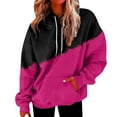 thumbnail image 1 of Vedolay Plus Size Tops for Women Women Casual Oversized Pullover Sweatshirt Hooded Sweater Tops with Pockets,Hot Pink S, 1 of 4