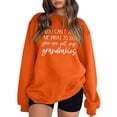 thumbnail image 1 of Vedolay Plus Size Tops for Women Women's Casual Long Sleeve Sweatshirts Crew Neck Relaxed Fit Tops,Orange S, 1 of 4