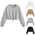 thumbnail image 1 of Vedolay Plus Size Tops for Women Womens Oversized Sweatshirts Turtleneck Pullover Long Sleeve Hoodies Tops,White M, 1 of 3