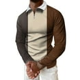 thumbnail image 1 of Vedolay Polo Shirt for Men Fashion Long Sleeve Casual Blouses Tops Gray,S, 1 of 5