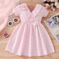 thumbnail image 1 of Vedolay Princess Dress Toddler Girls Summer Dresses Short Sleeve Tutu Dress,Pink 5-6 Years, 1 of 5