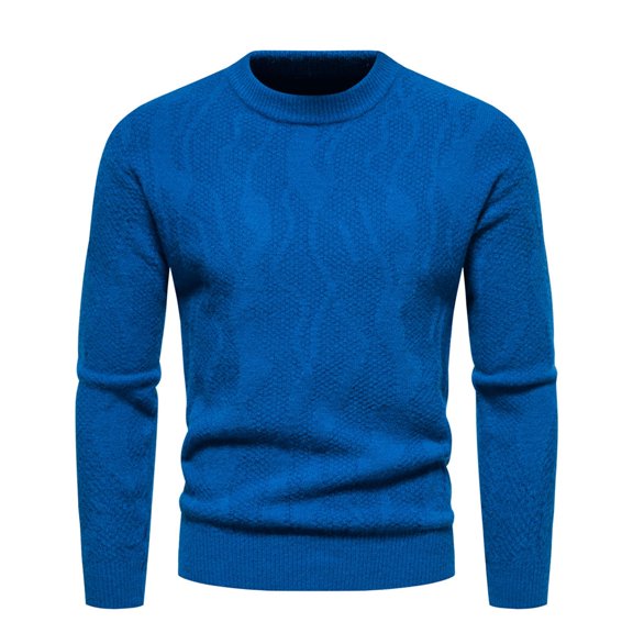 Vedolay Pullover Sweaters for Men 2023 Long Sleeve Pullover Sweaters Tops Blue,2XL