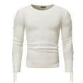 thumbnail image 1 of Vedolay Pullover Sweaters for Men Cute Graphic Loose Tunic Shirt Casual Pullover Sweaters White,M, 1 of 2