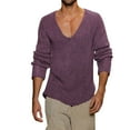 thumbnail image 1 of Vedolay Pullover Sweaters for Men Oversized Pullover Sweaters Tops Purple,2XL, 1 of 5