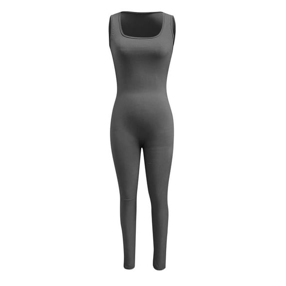 Vedolay Rompers For Women Women's Maternity Scoop Neck Button Front High Waist Tank Romper,GY2 S