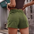 thumbnail image 1 of Vedolay Running Shorts Womens Casual Wide Leg Shorts High Waisted Leather Shorts,Green XXL, 1 of 4
