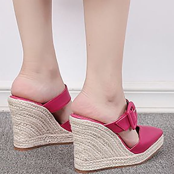 Vedolay Sandals Women Womens Platform Wedges Sandals Dressy Summer Comfortable Beach Wedge Sandals Shoes,Hot Pink 7.50