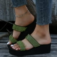 thumbnail image 1 of Vedolay Sandals for Summer Sandals Women Fashion Comfortable Back Zipper Sandals,Green 8.5, 1 of 5