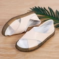 thumbnail image 1 of Vedolay Sandals for Women Casual Summer Women's Flat Slides Sandals, Round Open Toe Slip On Strapy Flip Flop Thong Summer Beach Shoes,Beige 9, 1 of 5