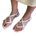 thumbnail image 1 of Vedolay Sandals for Women Sandals for Women Vintage Slip On Flip Flops Sandals Women Dressy Summer Flat,Blue 8, 1 of 5