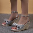 thumbnail image 1 of Vedolay Sandals for Women Wedge Sandals for Women Summer Casual Sandals Walking Shoes,Silver 7.5, 1 of 5