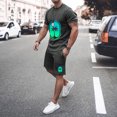 thumbnail image 1 of Vedolay Set For Men Casual Summer Mens Tshirt and Shorts Set 2 Piece Outfits Plus Size Sport Stylish Suit,Khaki XXL, 1 of 3