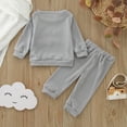 thumbnail image 1 of Vedolay Sets for Boys 2 Piece Outfits Cartoon Print Long Sleeve Top and Track Pants Set,Gray 18-24 Months, 1 of 5