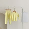thumbnail image 1 of Vedolay Sets for Girls 2 Piece Outfits Cute Print Bow Front Ruffle Top with Pants,Yellow 6-12 Months, 1 of 3